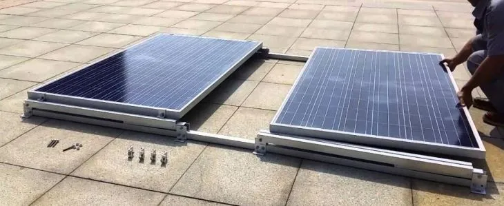 Flat Roof Ballasted Solar Roof Racking Structures System