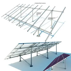 Ground Mount Solar Racking Structure For Solar System