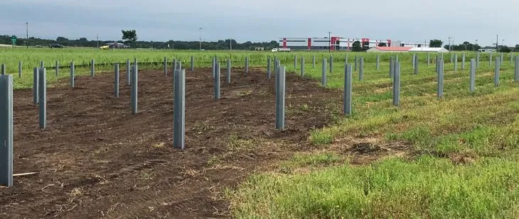 Pile Ground Mounting System For Solar Panel Array