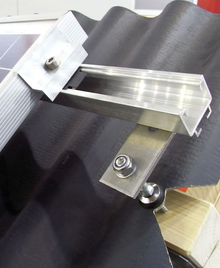 Stainless Steel Hook And Aluminum Rail For Roof Solar Mounting Bracket